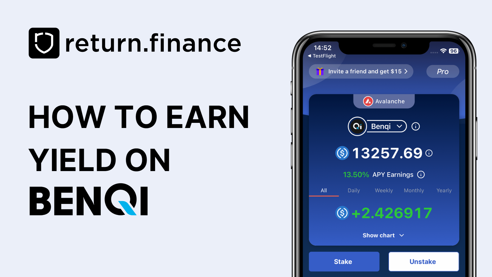 Return How to Earn Yield on BENQI - Return Finance